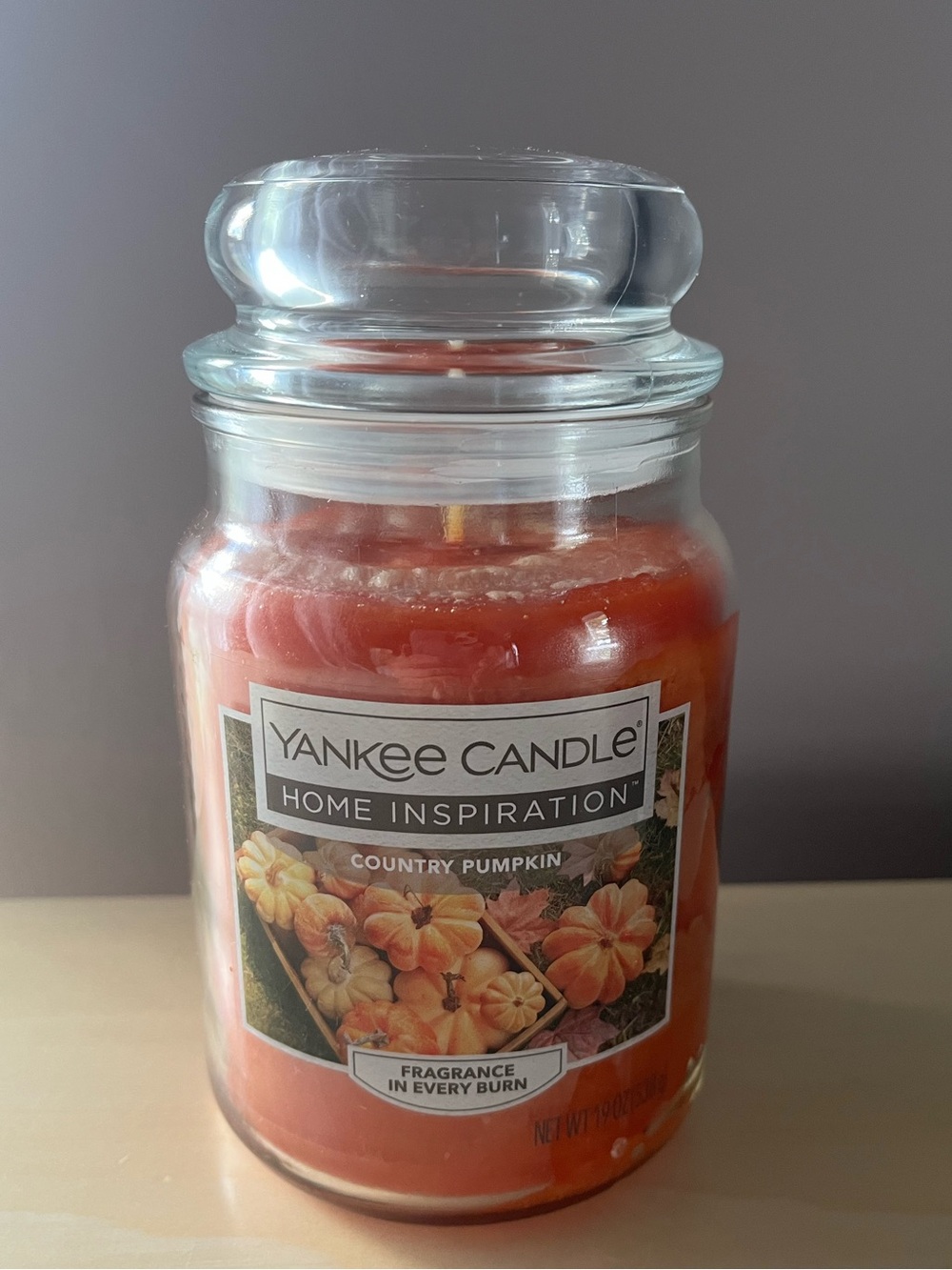 New Yankee Candle Home Inspirations Country Pumpkin Large 22 Oz Jar Candle